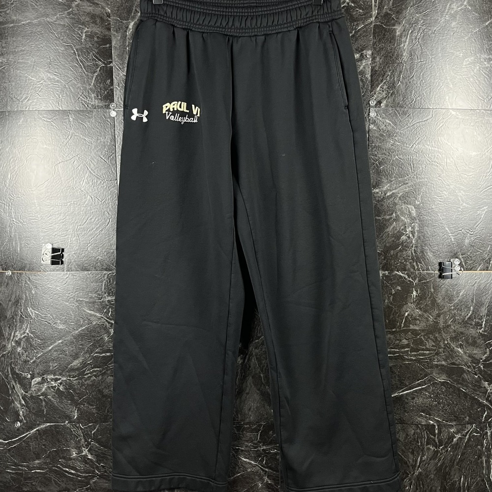 Under Armour Men's Black Paul VI Fleece Hem Sweatpants Small